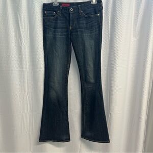 AG Adriano Goldschmied Dark Blue Low rise Flare Jeans 28R The Club
